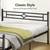 Full Size Metal Platform Bed Frame with Vintage Headboard and Footboar 5 thumbnail