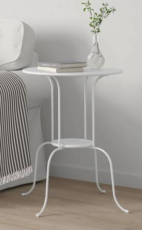 IKEA Lindved white side tables Pair 1