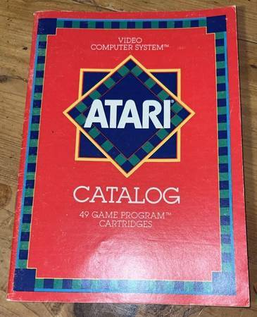 1982 ATARI GAME CATALOGUE  REVISED  with 49 Games listed 1