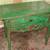 VOILA 1800's Wood SPANISH TABLE  with DRAWER  39"x 21"x 29 1/2" GREEN 1 thumbnail