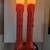 pair VINTAGE RED CANDLESTICK BLOW MOLDS 1 thumbnail