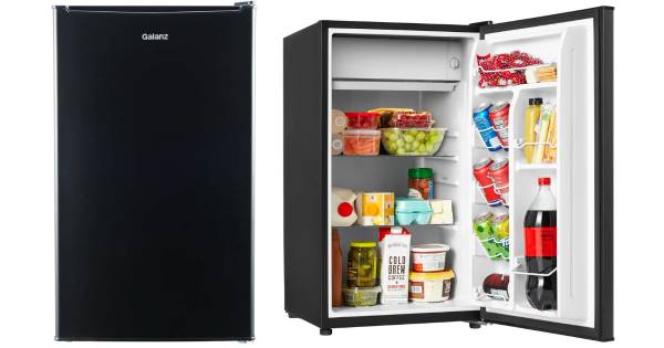 Galanz 3.3 Cu ft One Door Mini Fridge, Black 1