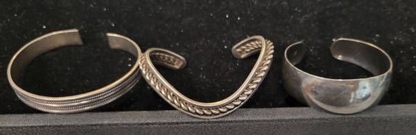 THREE STERLING SILVER BRACELETS 1