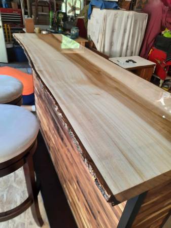 Custom Bar with table and 4 bar stools, lights and posters ALL for $21 - furniture - by owner - sale