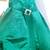 FAERIESTY L Long Emerald Green Satin Ball Gown Dress W/Jeweled Belt. 1 thumbnail