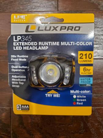 Flashlight Lux Pro Set 9 Headlamp & Work Light & More NEW - $100 (Pembroke Pines)63471414397443122