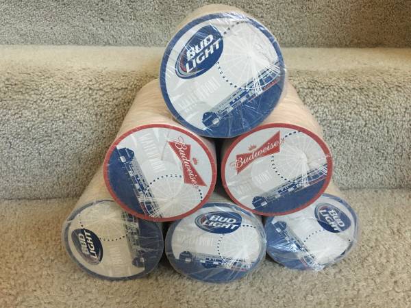 125 Beer Coasters Sealed Budweiser Seattle Waterfront Location $20 EAC 1