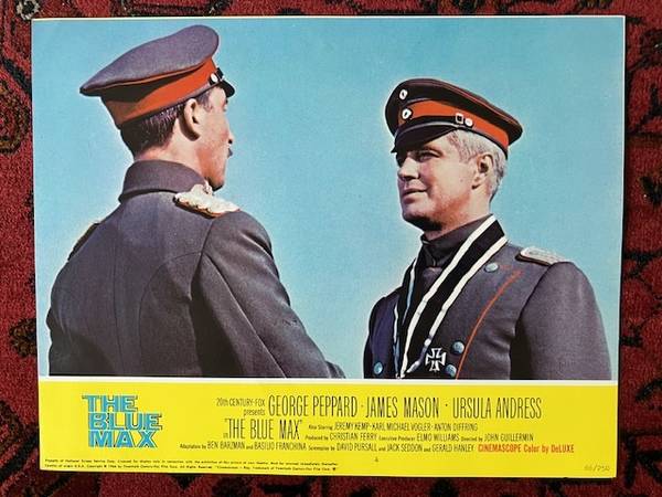 Original THE BLUE MAX (1966) 11 x 14" Lobby Card. With George Peppard 1