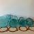 Antique Set of Blue Glass Ball Fruit Jars With Wire Bail and glass Top 8 thumbnail