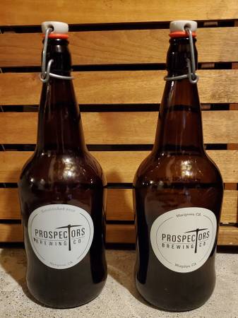 Vintage Prospectors Brewing Company beer growler 32 oz 1