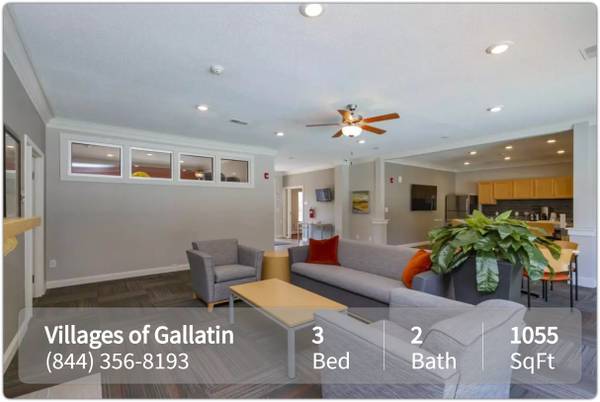 $1,687 / 3br - 1055ft2 - Just what you're looking for! 3 Bed / 2 Bath. Come and see! (Gallatin)63680393744259120