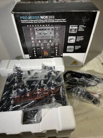 Behringer NOX 202 Pro 2 Channel DJ Mixer In Box USB Audio Interface 1