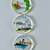 1950s Ardalt coaster set 3.5” hand painted coasters 1 thumbnail