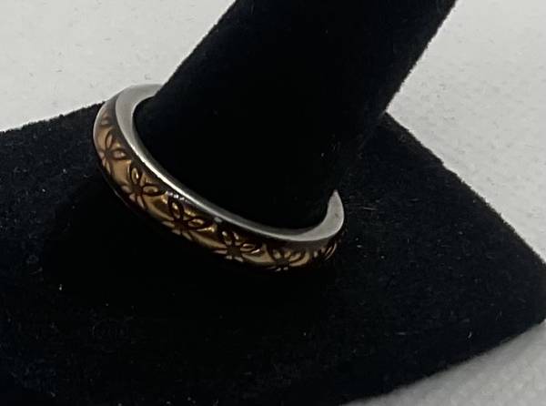 Vintage ALE Pandora Sterling Silver Oxidized Size 8 3/4 Ring 1