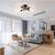 4-Light Semi Flush Mount Ceiling Light Fixture, Modern Farmhouse Lights Matte Bl 4 thumbnail