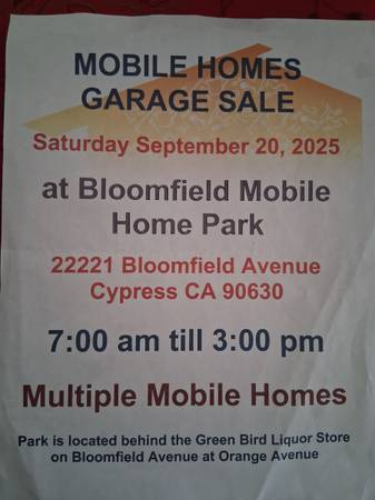 Multi-Home Garage Sale in Cypress, CA 1