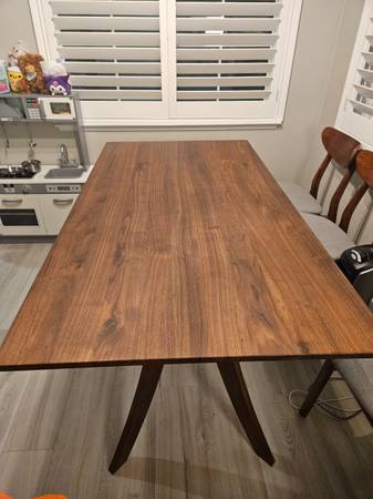 Solid walnut wood dining table 1