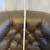 Pair of 2 Restoration Hardware 360 Swivel Leather Armchairs Tufted 11 thumbnail