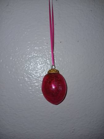 Ruby Red Heavy Glass Ornament 1