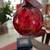 Glass Eye Studio Red Dismond Facet Classic Ball Ornament 3” 2 thumbnail