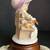 Vtg Price Products music box GIRL IN BONNET W/RABBIT CARROTS tall 8" 7 thumbnail