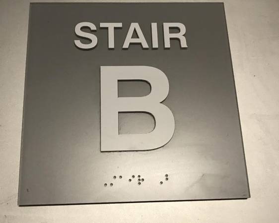 'Stair B' Square Wall Sign 1