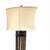 Mid century modern McM Table lamps Rustic Pair Linen Drum Shades 3 thumbnail