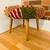 VTG Mid Century MCM 50s 60s Patchwork Foot Stool Ottoman Bench 1 thumbnail