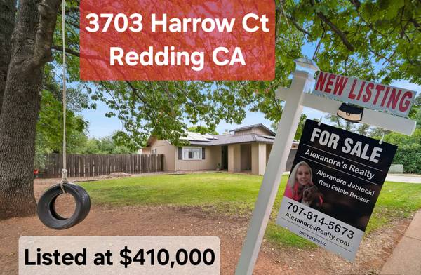 $410,000 / 3br - 1258ft2 - Huge Corner Lot in Peaceful Neighborhood 3703 Harrow Ct (Redding)63972382244355120