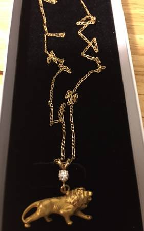 Leo Lion 3D Antique Diamond Pendant 1