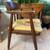 Mid century wooden and leather chair 3 thumbnail