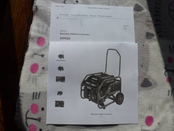 *****NEW BLACK MAX PORTABLE GENERATOR-***** 1