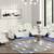 White leather reclining 3pc living room set w/ LED/Bluetooth- new 1 thumbnail
