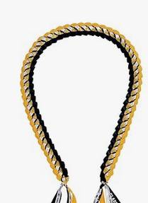 NEW Black - Yellow / Gold Graduation Ribbon Leis Necklace Congrats 1