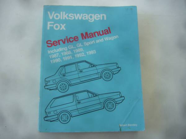 VW FOX Bentley Service Manual 1987-1993 1
