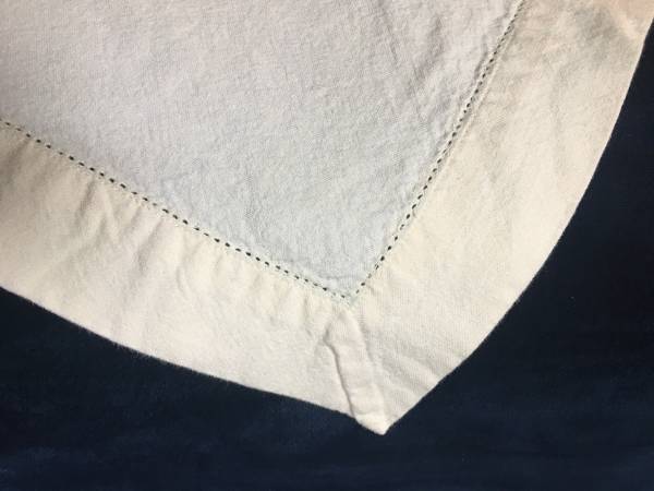Danica Rectangular Tablecloth Cotton Weave Cream Tone 2" border 67"L 1