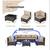 Outdoor wicker sofa & table & ottoman 2 thumbnail
