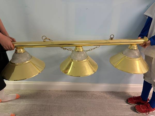Brass Pool Table Light Excellent Cond. 1