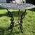 Vintage cast iron bistro style patio table 26" tall, 26" across. 2 thumbnail