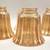 Marigold Vintage Carnival Glass 4 Lamp Shades Ribbed Art Deco 1 thumbnail