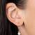 NEW 4/$10 Gold & Silver Tone White & Fuchsia Rhinestone & Black Ball Earrings 2 thumbnail