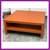 Custom Design Orange Leatherette Coffee Table 6 thumbnail