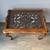 PHENOMENAL Side Table with Removable Glass Tray - Vintage Carved Wood - delivery 9 thumbnail