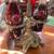 Antique ruby bohemian crystal cruet set 2 thumbnail