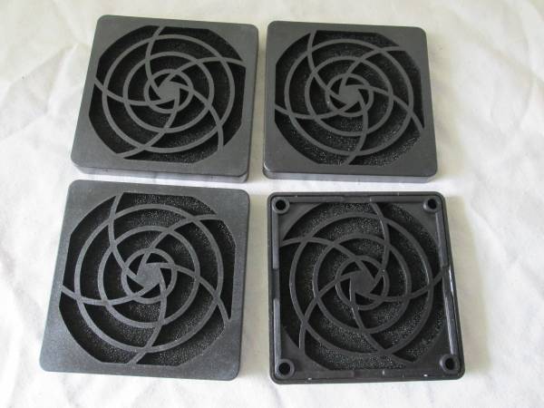 80mm Plastic and Foam Fan Filter 4 Pack 1