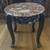 Vintage Black Decorative Wood Table with Marble Top - 26x20x22 5 thumbnail