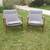 Mid Century Modern Walnut Gray Chenille Lounge Chairs - a Pair 4 thumbnail