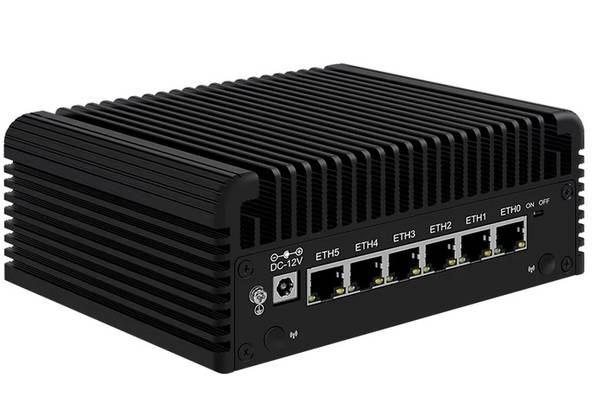 Fanless Intel Mini PC/Firewall 6x 2.5GbE ports 8GB RAM 256 GB SSD 1