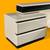 Vintage Post Modern White Lacquer Cal King Platform Bed, Rougier 3 thumbnail