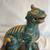 1960s Large Chinese Cloisonne Enamel Foo Dog & Ornate Wood Table 3 thumbnail